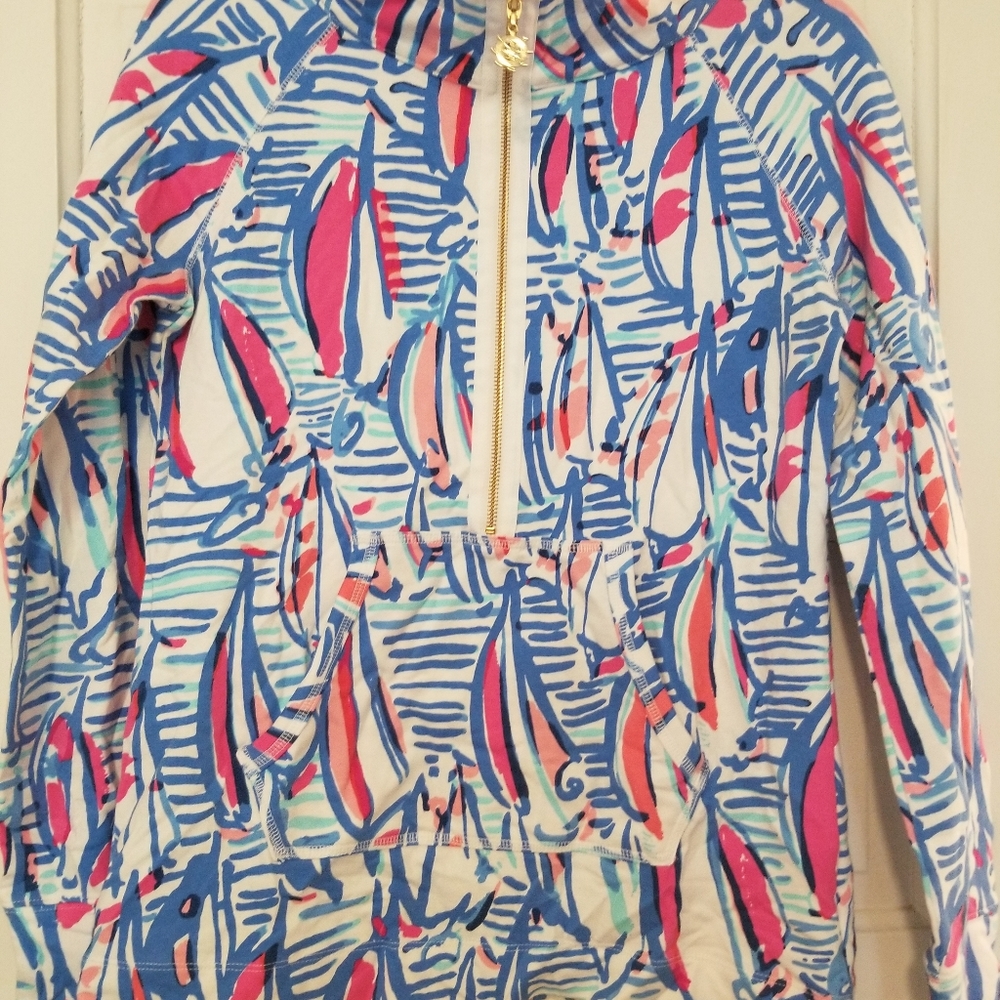 Euc Lilly Pulitzer Red Right Return popover sz S